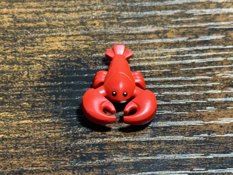 Lego New Red Lobster with Black Eyes Pattern Part - 27152pb01