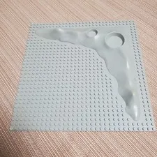 Vintage LEGO 32x32 Raised Crater Moon Base Plate Grey Terrain 