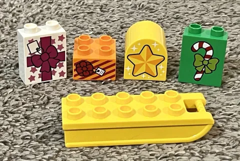 LEGO Duplo Santas Winter Holiday 10847 Christmas Candy Cane Star Presents Sleigh