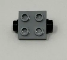 Lego Part 2817 Plate 2x2 with Pin Holes Genuine Light Bluish Gray x 1