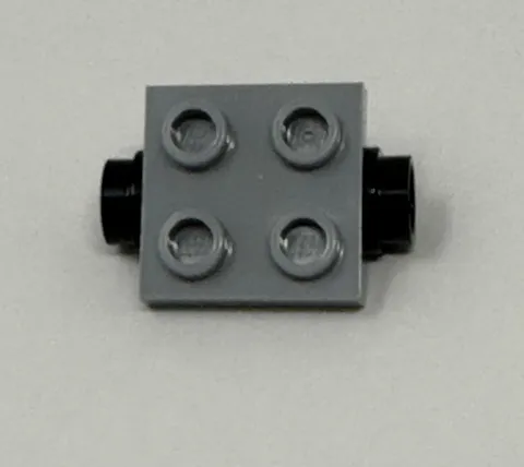 Lego Part 2817 Plate 2x2 with Pin Holes Genuine Light Bluish Gray x 1
