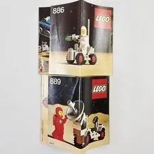 Lot Of 2 Lego Space Buggy 886 & Radar Truck 889 Instruction Booklet Only Vtg