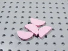 LEGO Lot of 4 Pink 1x2 Smooth Half Round Tiles Plates BN