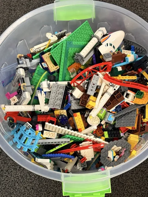 15 Pound Lot of Assorted Variety Legos W/Container
