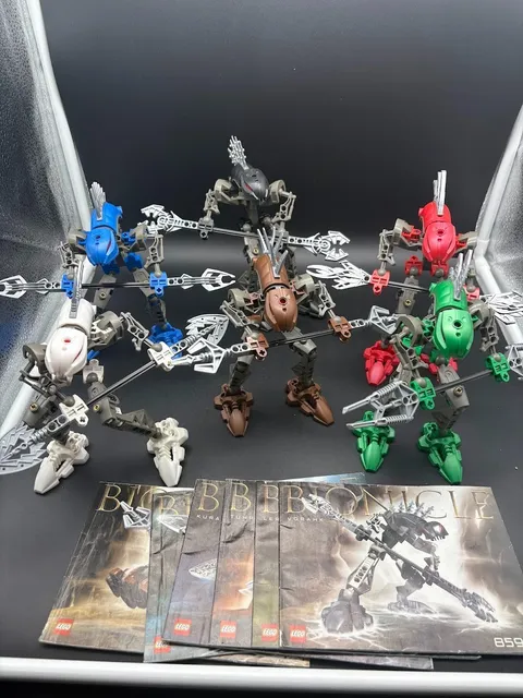 Lego BIONICLE Rahkshi Set of 6 Complete 8587 8588 8589 8590 8591 8592 w/ Kraata