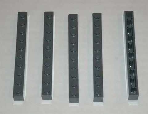 LEGO NEW 1x10 Dark Grey Brick (5x) 4211107 Brick 6111