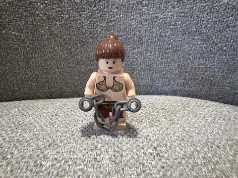 LEGO Star Wars Princess Leia Jabba Slave Outfit  Minifig SW0085A w/ Chain