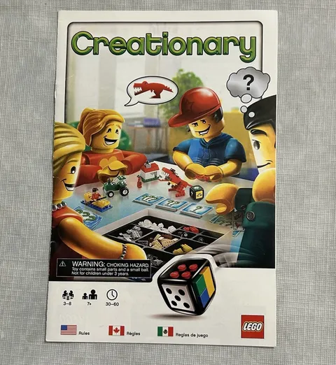Lego Creationary 3844 Board Game Instruction Manual Only Replacement