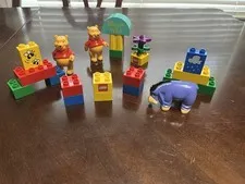 Vintage Lego Duplo Winnie The Pooh Lot Eeyore Pooh Pieces Sets 2977, 2981, 2991