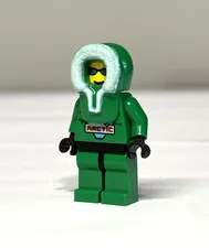 Lego City Arctic Explorer Green Minifigure with Parka  Arc008