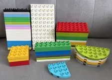 Lego DUPLO Bulk Thin Plate Lot 44pcs Building Plates Baseplates Assorted Sizes