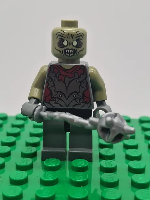 Lego Moria Orc Olive Green Minifigure Lord of the Rings 9473 lor011 Authentic