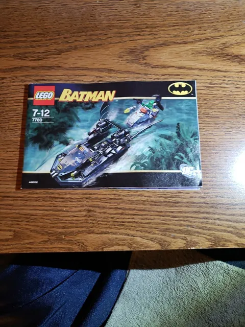 LEGO Batman Batboat Hunt for Killer Croc 7780 Instruction Manual ONLY Retired