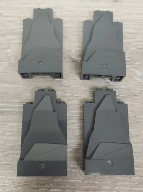 Lego 54782 Dark Bluish Gray Rock Panel 2 x 4 x 6 Replacement Part Piece Lot Of 4
