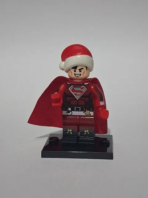 Super Man Rare Custom Lego Minifig Dc Super Hero Dawn Of Justice Santa Christmas