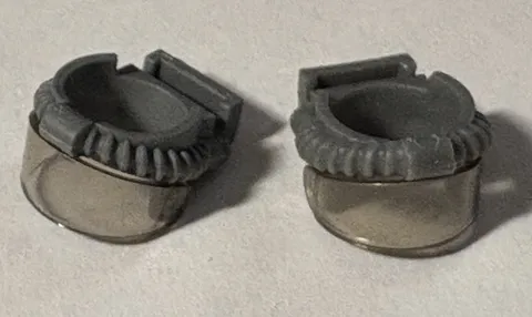 LEGO Part 6158 Minifigure Fire Helmet Breathing Hose w/ Visor 2447  - Lot of 2