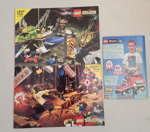 Lego System P. 31-32  Lego Club Manual Booklets + Mini Lego Direct catalog