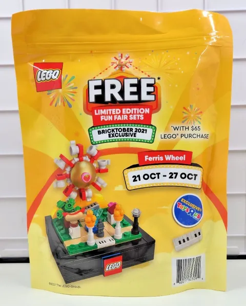 LEGO Bricktober 2021 Fun Fair Ferris Wheel 66650 Toys R Us New Sealed
