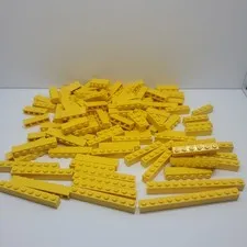 Lego Parts Bricks - Yellow Bricks - 1x4, 1x6, 1x8 & 1x12 Bricks Lot Of 110