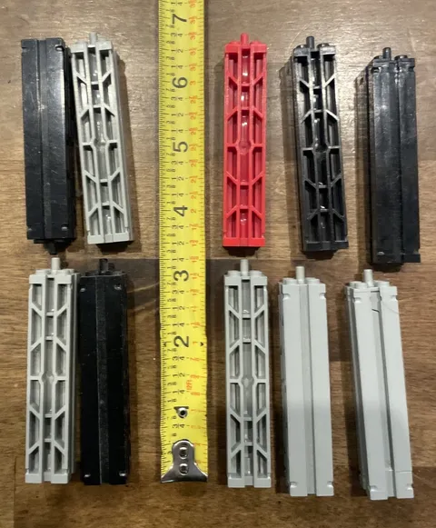 LEGO Lot of 10 Support 2x2x8 W/Grid On 2-Sides Column Pillar Carrier