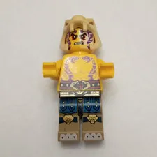 LEGO Minifigure w/ Tan Helmet, Yellow Torso & Blue Legs (Parts)