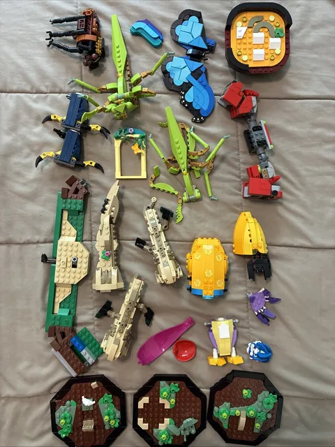 LEGO Partial Builds Botanical Plants Bugs Mixed See Pics ~2 Lbs