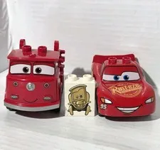 Lego Duplo Disney Cars Lightning McQueen Figure Rust-eze Red Fire Truck Stanley 