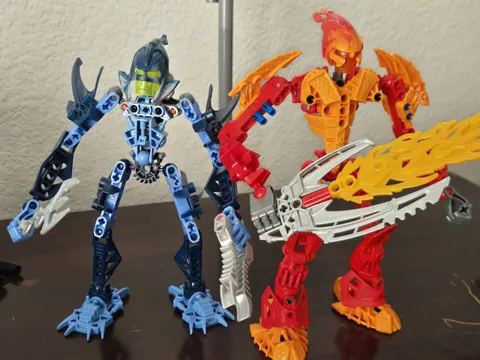 BIONICLE Lot Ackar And Kiina Incomplete Glatorian Lego Figures