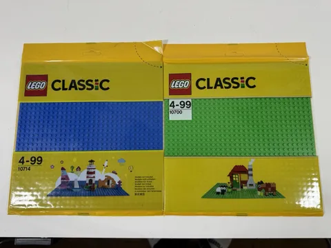 LEGO Classic Baseplate Bundle 10714 Blue & 10700 Green Genuine NEW Sealed