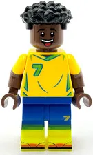 Lego New Vini Jr. Brazil  Minifigure Soccer Player Footballer from Set 43027 Fig