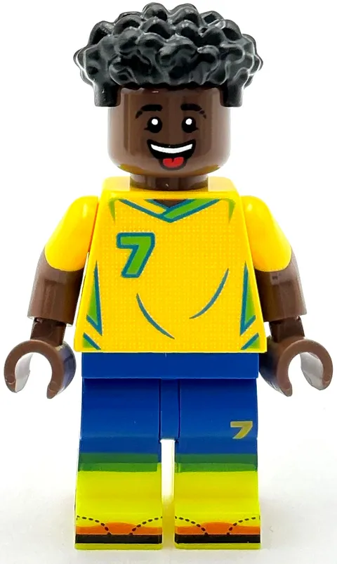 Lego New Vini Jr. Brazil  Minifigure Soccer Player Footballer from Set 43027 Fig