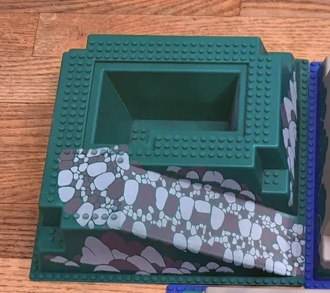 Lego Baseplate Raised 32x32 Green Gray Eldorado Fortress 6276 Imperial Post 6277