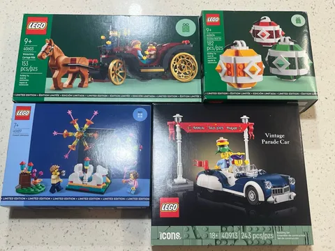 Lego GWP Lot x4 Sets New Sealed Christmas 40603 40689 40913 40604 Exclusive