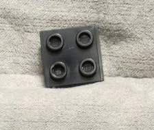 Lego Hinge Brick 2x2 Top Plate in Black 6134