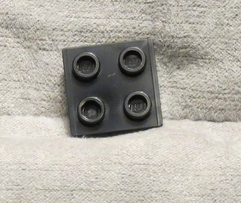 Lego Hinge Brick 2x2 Top Plate in Black 6134