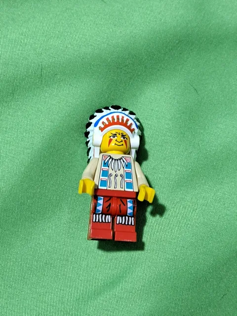 Lego Minifigure ww017 Indian Chief 1 Big Chief Rattle Snake Western Indians Rare