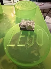 Genuine LEGO Light Brick 2x3 Blocks Trans-Clear Yellow LED Glows Orange 54930c02