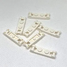 LEGO Parts - White Plate 1 x 2 with Bar Handles on Ends - No 18649 - QTY 7