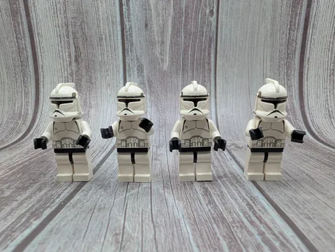 LEGO Star Wars Phase 1 Clone Trooper SW0058 Lot of 4 from 7163 Republic Gunship