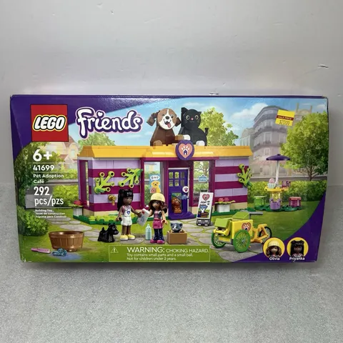 LEGO FRIENDS: Pet Adoption Cafe #41699 292 Pcs. Retired New Sealed