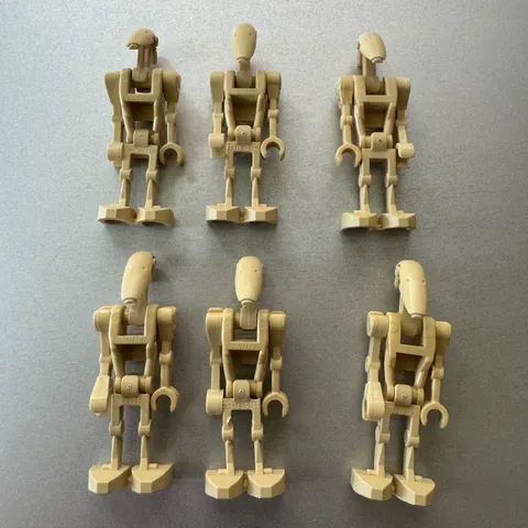 Lego Star Wars Battle Droid Minifigure Lot of 6 Angled & Straight Arm sw0001c