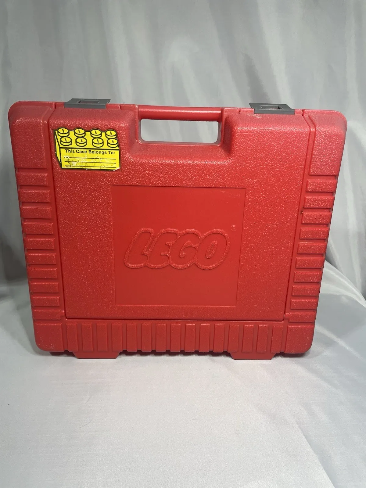 LEGO 1985 Vintage Red Plastic Storage Suitcase Carry Case 12" x 15"  Made in USA