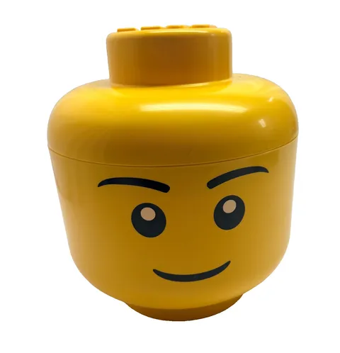 LEGO Yellow Minifigure Head Plastic Storage Container