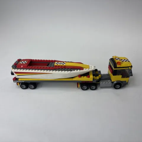 Lego 4643 Power Boat Transporter Town City Harbor Incomplete No Minifigues