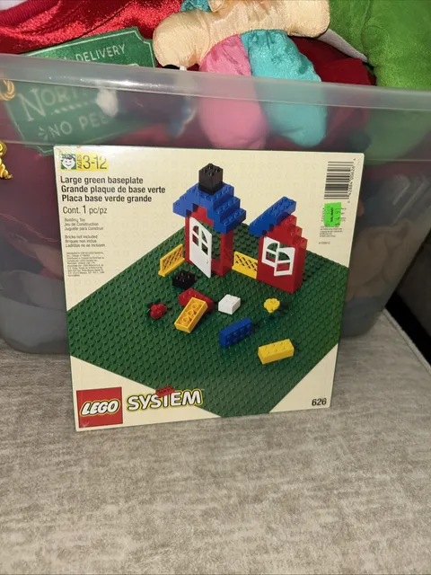 Lego System Large Green Building Base Plate 626 10” X 10” - New Factory Sealed