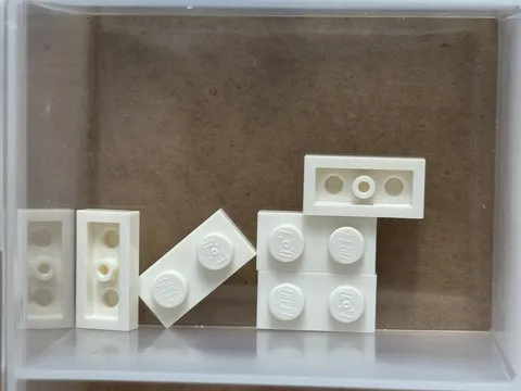 LEGO Parts - White Plate 1 x 2 - No 3023 - QTY 5