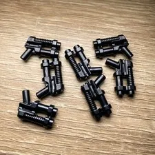 LEGO 7x Black Sci-Fi Blaster Gun Weapon Part Genuine Minifigure Lot