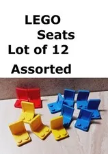 LEGO Car Seat Lot of 12 Assorted Colors Truck Seat Spaceship Rocket Chair Red