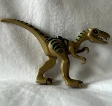 LEGO 5882 Coelophysis Gallimimus Dinosaur Minifigure Dark Green Stripes