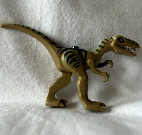 LEGO 5882 Coelophysis Gallimimus Dinosaur Minifigure Dark Green Stripes